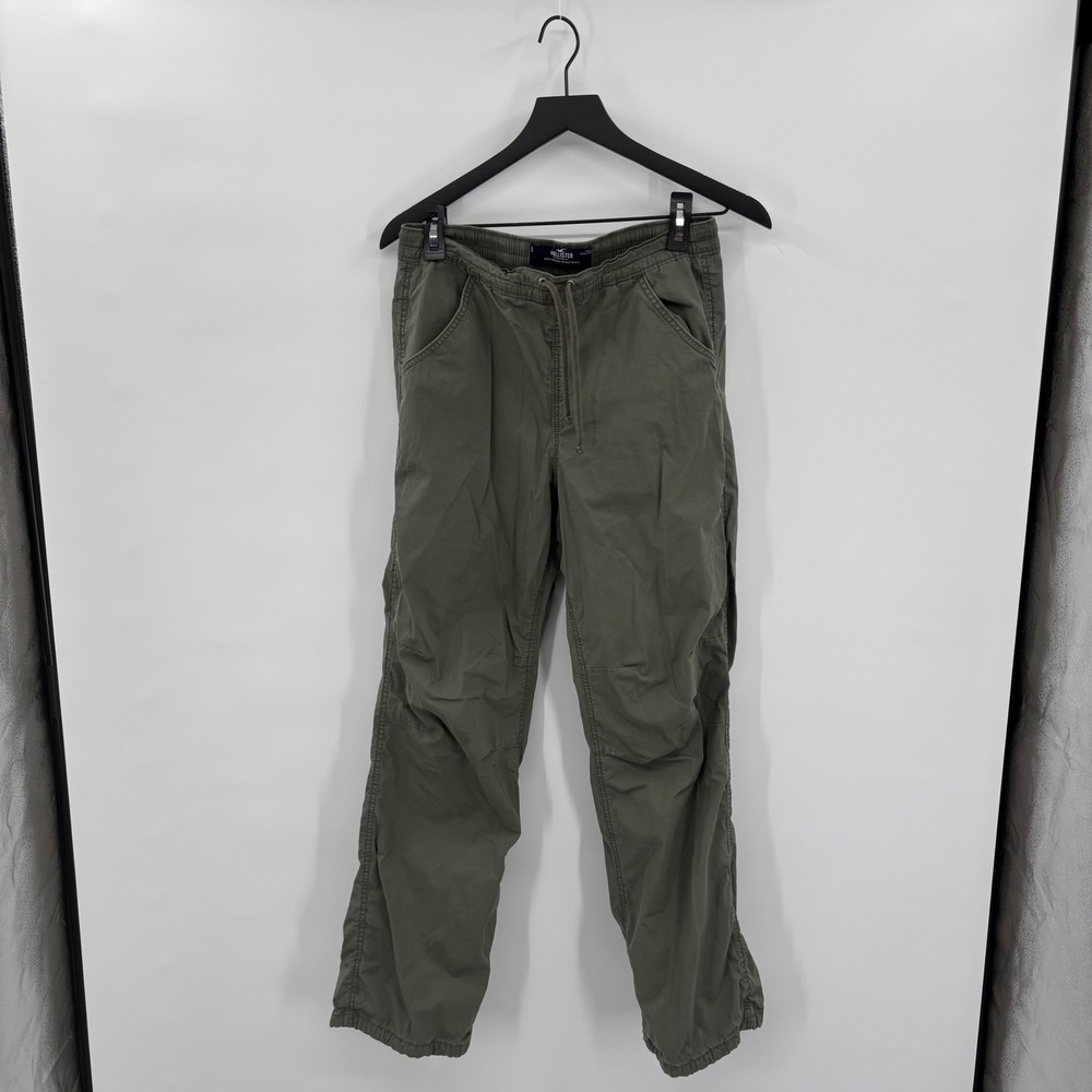 Hollister Ultra‎ High Rise Baggy Pants Womens Small Green Y2K Parachute Pants